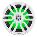 DS18 NXL Series Coaxial Marine Speaker w/ RGB Lights 8in 2-Way 125 Watts RMS 4 ohm White