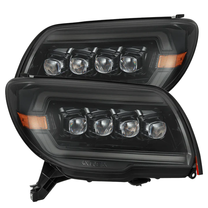 AlphaRex 03-09 Toyota 4Runner NOVA LED Proj Headlights Black w/Activ Light/Seq Signal/SB DRL