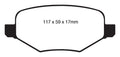 EBC 11-14 Ford Edge 2.0 Turbo Yellowstuff Rear Brake Pads