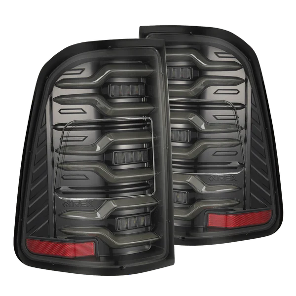 Alpharex 2025 Dodge Ram 1500 Luxx-Series LED Tail Lights - Black/Red
