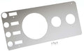 Kentrol 76-86 Jeep CJ Gauge Cover Without Radio Opening - Polished Silver