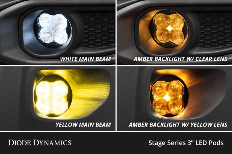 Diode Dynamics SS3 Pro Type A Kit ABL - Yellow SAE Fog