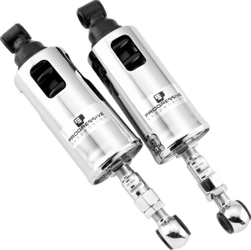 Progressive 89-99 Harley Softail 422 Series Shocks - Chrome