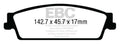 EBC 15+ Gac Yukon XL / Denali XL 1500 Extra Duty Rear Brake Pads