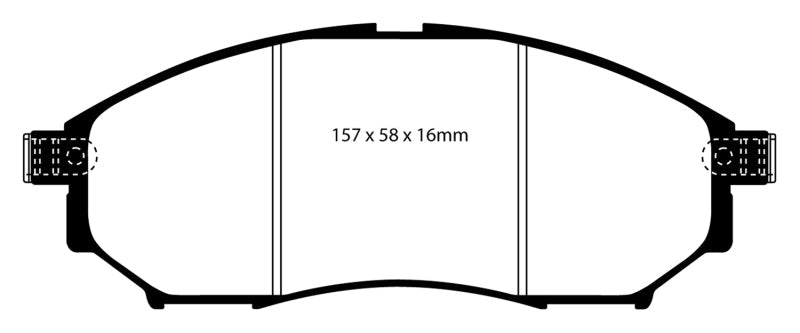 EBC 06-09 Infiniti FX35 3.5 Greenstuff Front Brake Pads