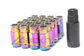 Wheel Mate Monster Open End Lug Nut Set of 20 - Chrome Neon 14x1.50