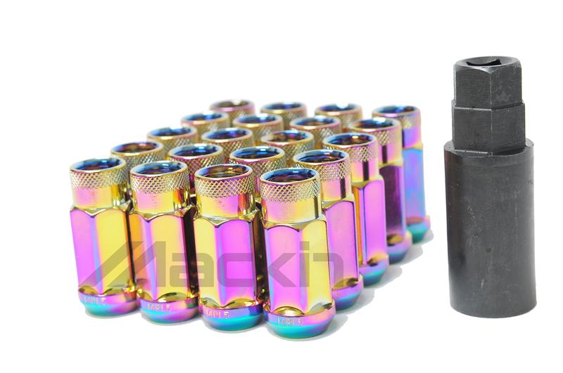 Wheel Mate Monster Open End Lug Nut Set of 20 - Purple 14x1.50