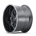 Mayhem 8107 Cogent 20x9 / 5x139.7 BP / 0mm Offset / 110mm Hub Black w/ Milled Spokes Wheel