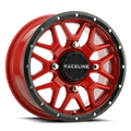 Raceline A94R Krank 15x7in / 4x137 BP / 10mm Offset / 110.18mm Bore - Red & Black Lip Wheel