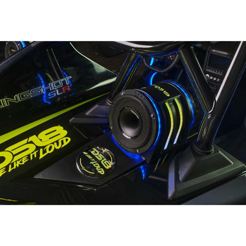 DS18 2015+ Polaris Slingshot Headrest Enclosure Fits 4 x 6.5in Speakers (Not Included)