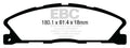 EBC 13+ Ford Taurus 3.5 Twin Turbo SHO Yellowstuff Front Brake Pads