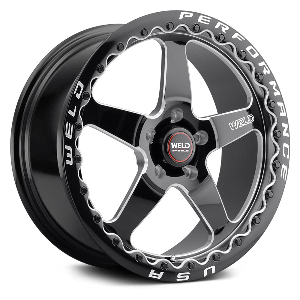 Weld S904 15x10 Ventura Beadlock 5x120 ET45 BS7.25 Gloss BLK MIL DIA 78.1