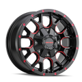Mayhem 8015 Warrior 20x9 / 6x135 BP / 18mm Offset / 106mm Hub Black w/ Prism Red Wheel