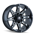 Mayhem 8090 Rampage 17x9 / 6x135 BP / -12mm Offset / 106mm Hub Black w/ Milled Spokes Wheel