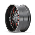 Mayhem 8107 Cogent 20x10 / 5x127 BP / -19mm Offset / 87.1mm Hub Black w/ Prism Red Wheel