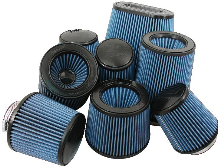 Injen AMSOIL Ea Nanofiber Dry Air Filter - 3 1/2 Filter 6 Base / 6 7/8 Tall / 5 1/2 Top