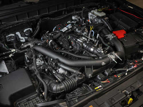 aFe 21-23 Ford Bronco V6-2.7Ltt BladeRunner Alum Hot & Cold Charge Pipe Kit - Black