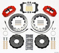 Wilwood Narrow Superlite 6R Front Hat Kit 12.88in Drill Red 06-12 Volkswagen GTI w/ Lines