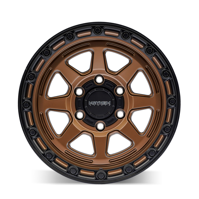 Mayhem 8306 Ridgeline 17x8.5 / 6x135 BP / -6mm Offset / 87.1mm Hub Satin Bronze/Black Lip Wheel