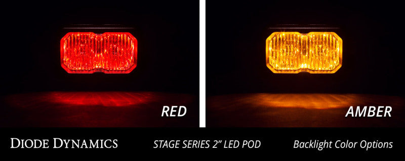 Diode Dynamics Stage Series 2 In LED Pod Sport - White Combo Standard ABL (Pair)