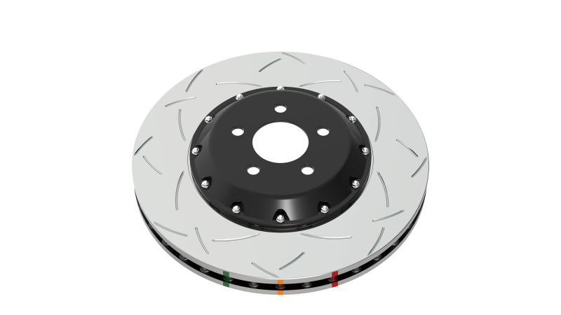 DBA 09+ Nissan GTR R-35 Rear Slotted 5000 Series 2 Piece Rotor Assembled w/ Black Hat