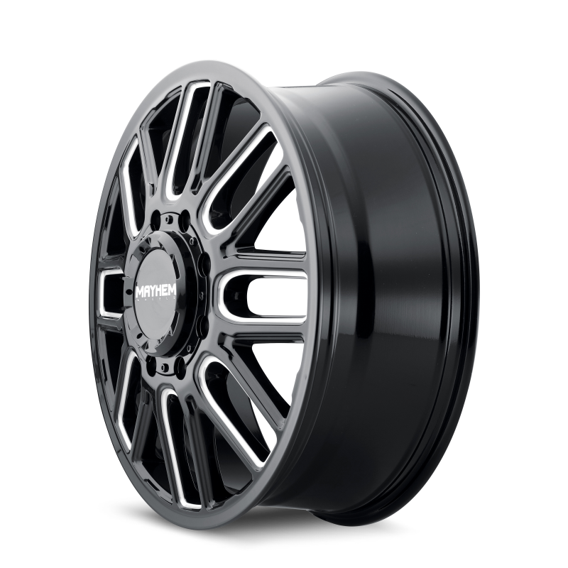Mayhem 8107D Cogent Dually 20x8.25 / 8x210 BP / 115mm Offset / 154.2mm Hub Blk w/Milled Spokes Wheel