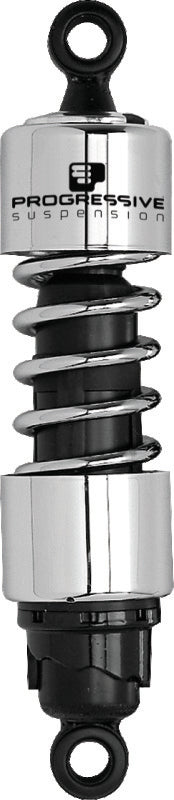 Progressive Harley 412 Series Shocks 11.0in - Chrome