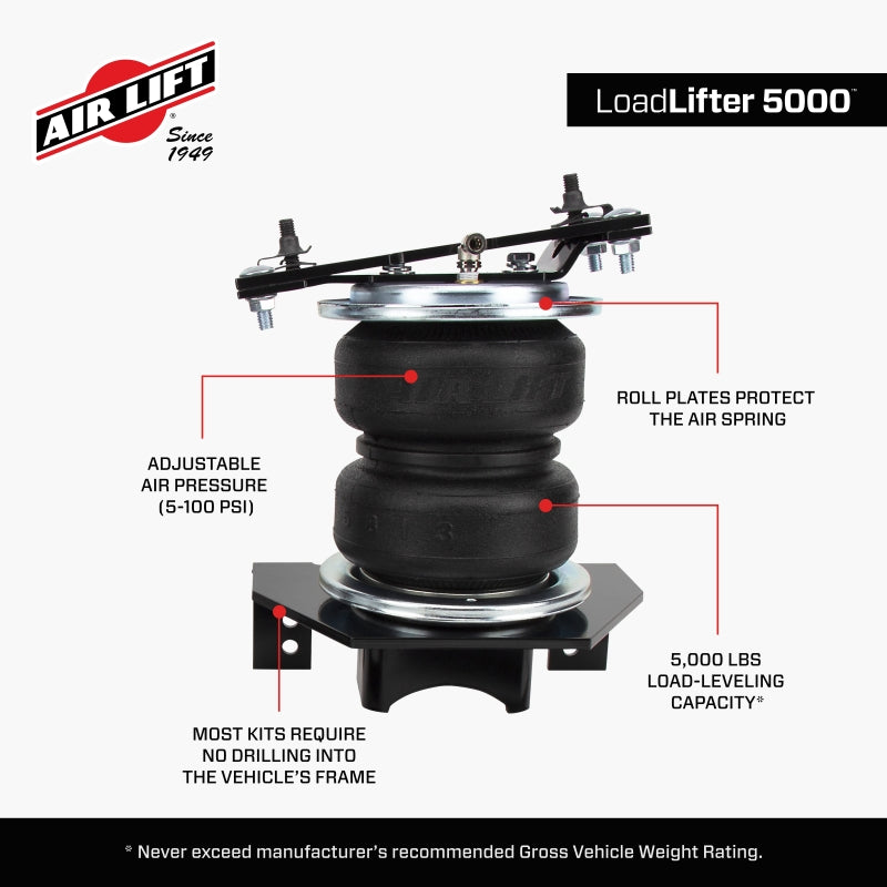 Air Lift Loadlifter 5000 Rear Air Spring Kit for 2020+ Chevrolet Silverado 2500/3500