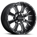 Raceline A77 Mamba 10x5in / 4x156 BP / 18mm Offset / 132.5mm Bore - Black & Machined Wheel