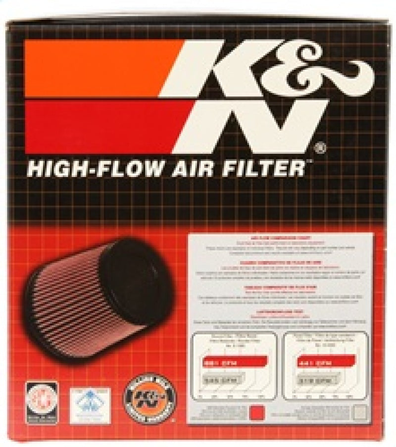 K&N Filter Universal Rubber Filter Round Tapered 4.5in Flange 5.875in Base 4.5 inch Top 6in Height