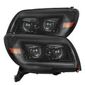 Alpharex 03-09 Toyota 4Runner LUXX LED Projector Headlights Blk w/ Activ Light/Seq Signal/SB DRL