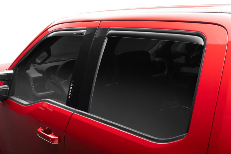 AVS 17-18 Ford F-250 Super Duty Supercrew Ventvisor Front & Rear Window Deflectors 4pc - Smoke