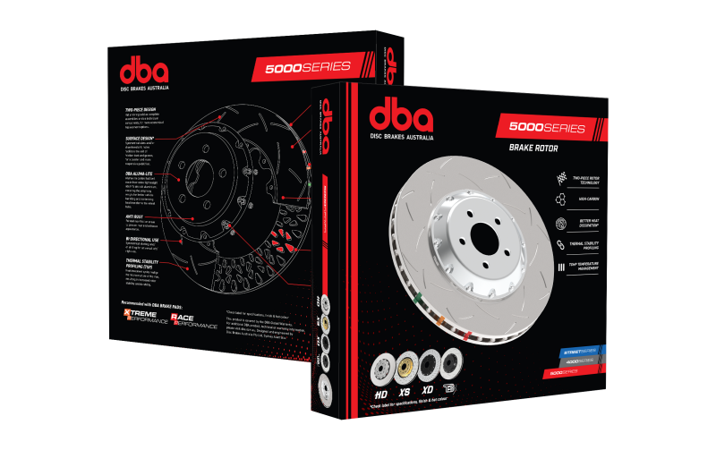 DBA 11-15 Jeep Grand Cherokee Front T3 5000 Series Slotted Rotor w/ Black Hat 380mm