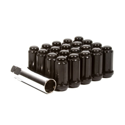 Method Lug Kit - Extended Thread Spline - M12X1.5 - 6 Lug Kit - Black - 24 Nuts