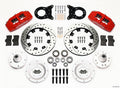 Wilwood Dynapro 6 Front Hub Kit 12.19in Drill Red 1965-1969 Mustang Disc & Drum Spindle