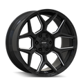 Mayhem Vanquish 8119 20X9.5 / 5x127/5x139.7 / 0mm Offset / 78.1mm Hub - Gloss Black Milled