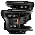 AlphaRex 09-14 Ford F-150 LUXX LED Proj Headlights Plank Style Jet Blk w/Activ Light/Seq Signal/DRL