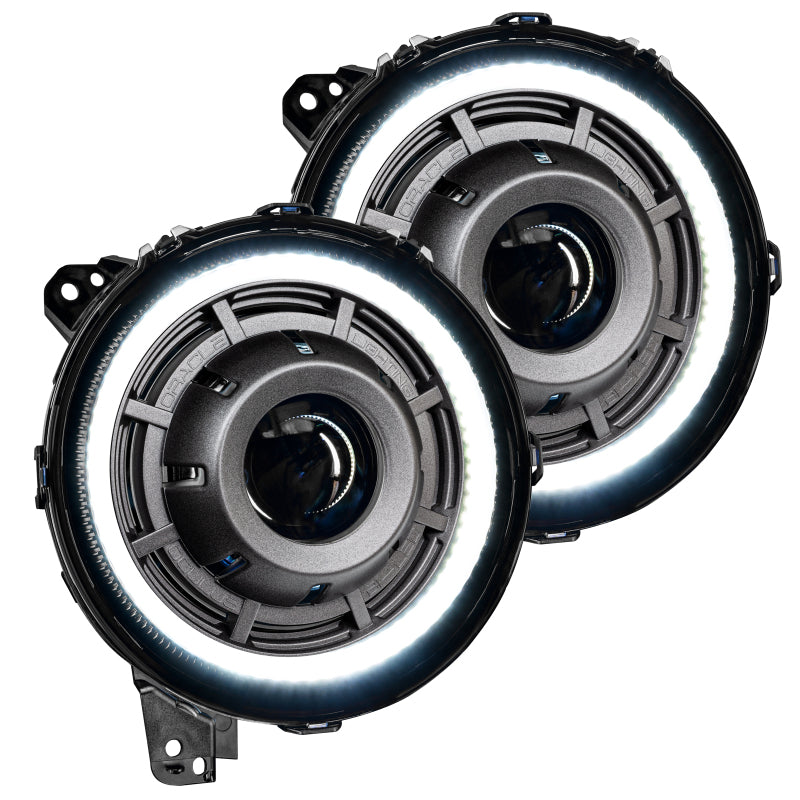 Oracle Jeep Wrangler JL Oculus Bi-LED Projector Headlights- Graphite Metallic - 5500K