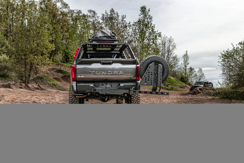 Go Rhino Swing-A-Way Hitch Mounted Tire Carrier (Lic. Plate Lights Not Included) - Textured Black